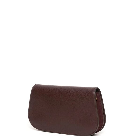 Tory Burch Miller Leather Handbag Red Wine Burgundy Ox Tempranillo Bag Purse NEW - Picture 4 of 10